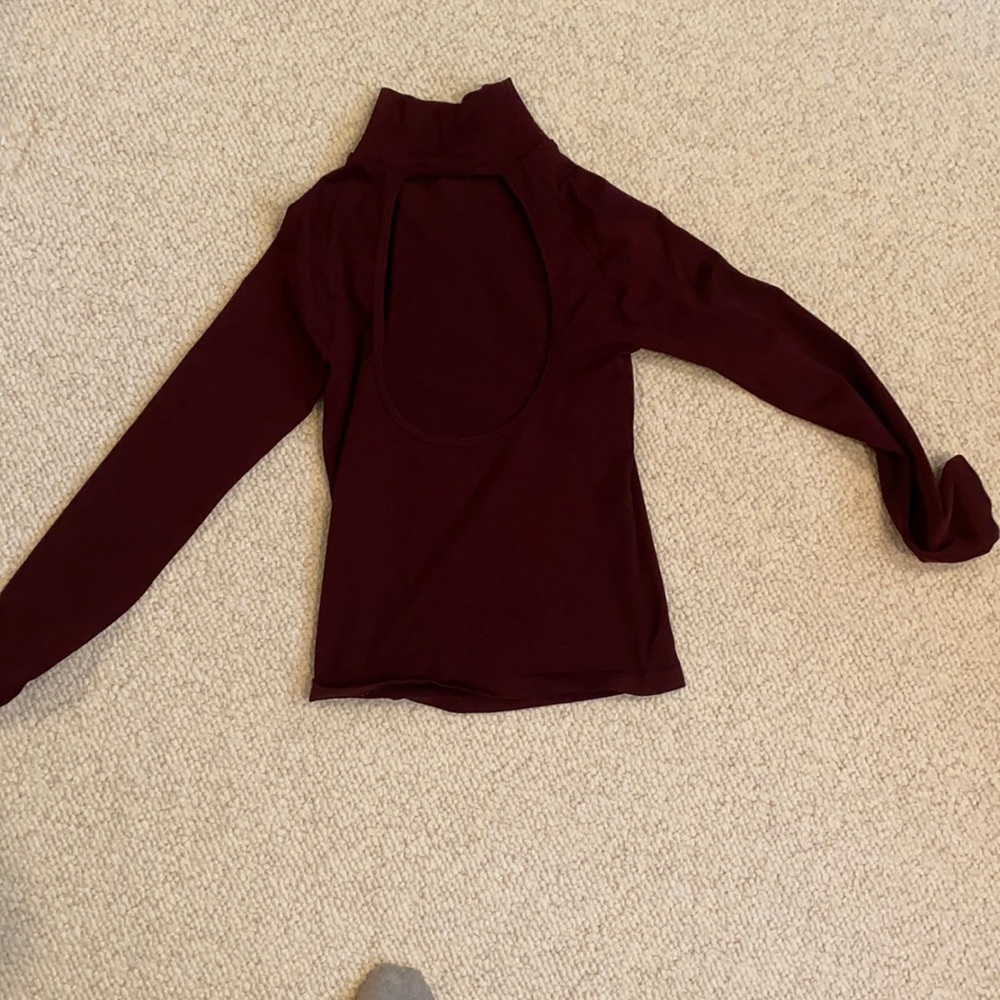 Free people open back turtle neck